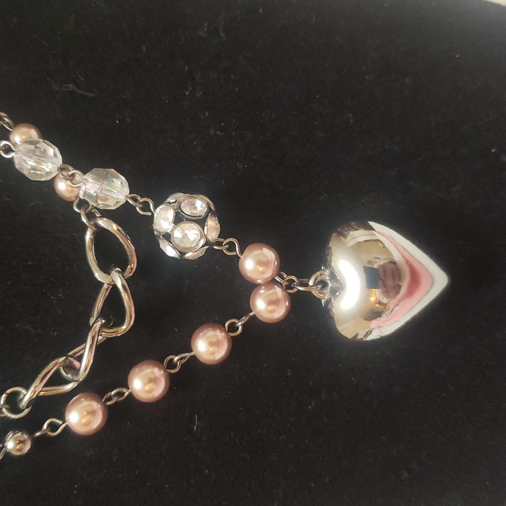Heart/ Beads Chain Necklace - Picture 2 of 8
